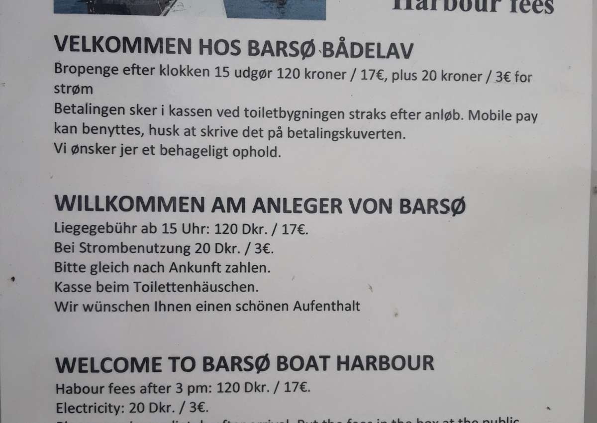 Barsø - Hafen bei Barsø Landing